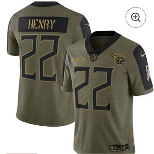 TN Titans Derrick Henry Nike Olive Salute To Service Limited Player Jersey